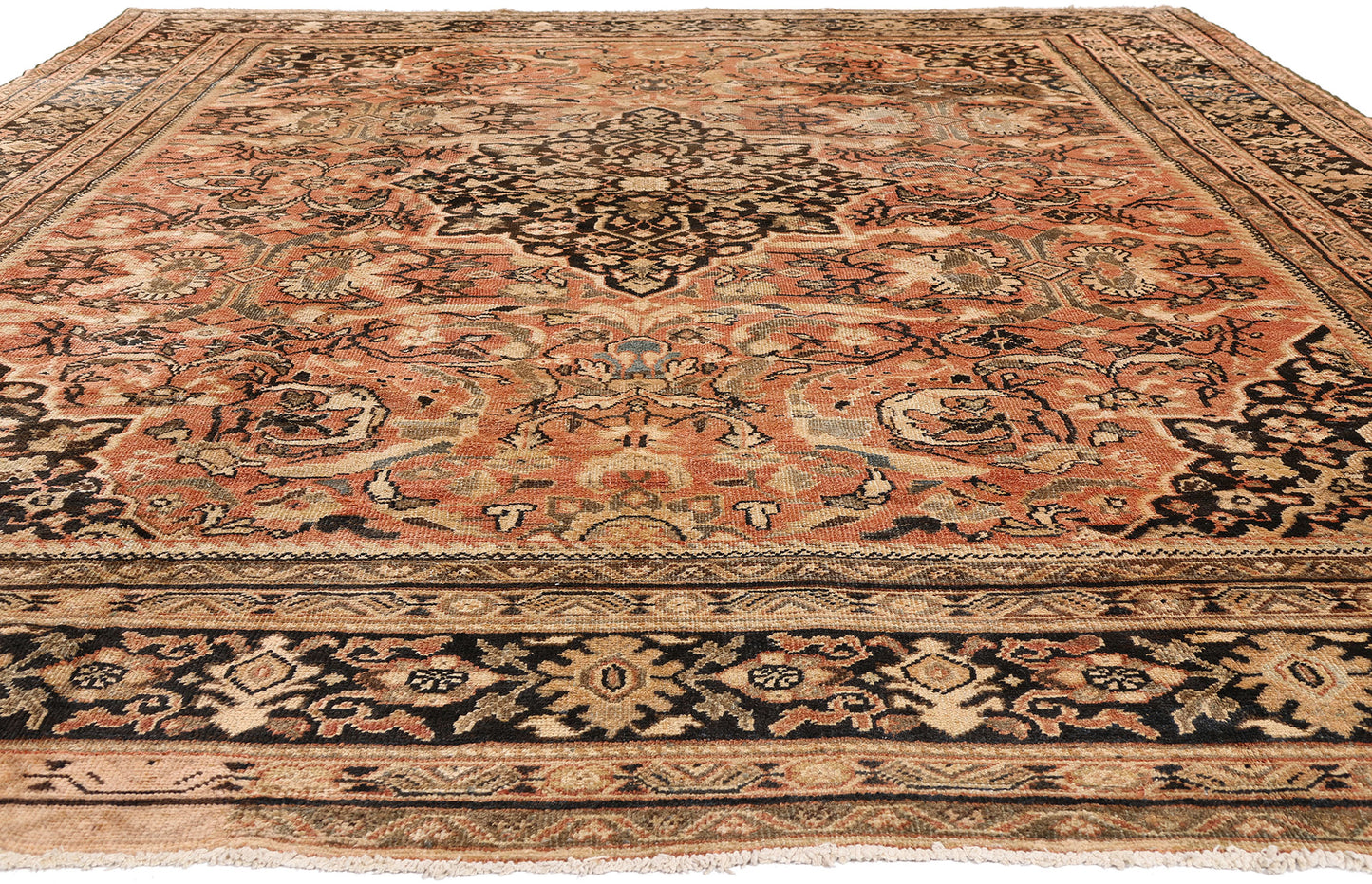 10 x 14 - Rust Antique Persian Mahal Rug - 79711