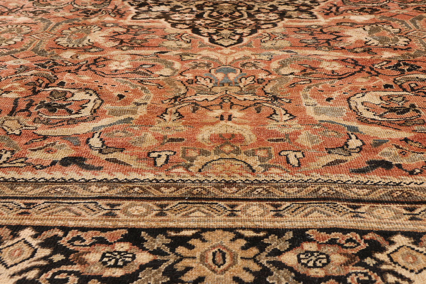 10 x 14 - Rust Antique Persian Mahal Rug - 79711