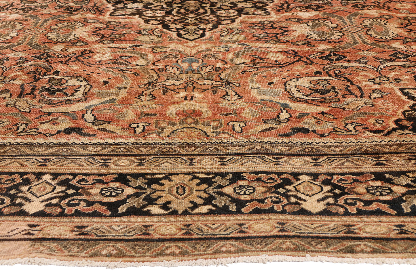 10 x 14 - Rust Antique Persian Mahal Rug - 79711