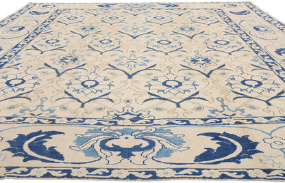 10 x 12 - Ivory Antique Turkish Oushak Rug - 79712