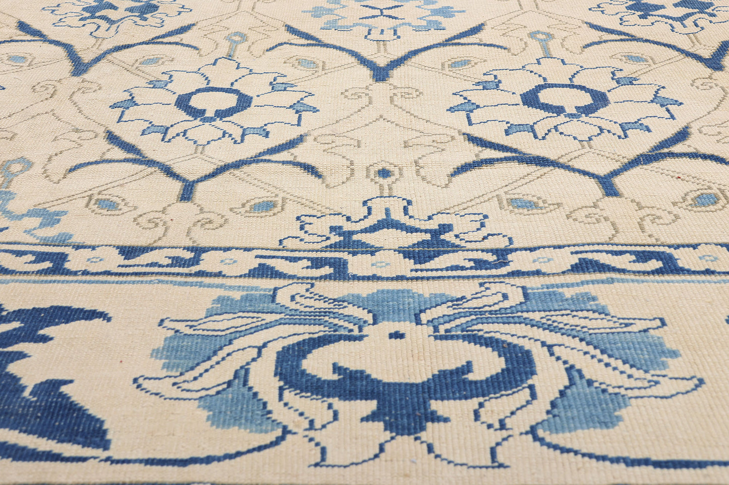 10 x 12 - Ivory Antique Turkish Oushak Rug - 79712