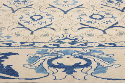 10 x 12 - Ivory Antique Turkish Oushak Rug - 79712