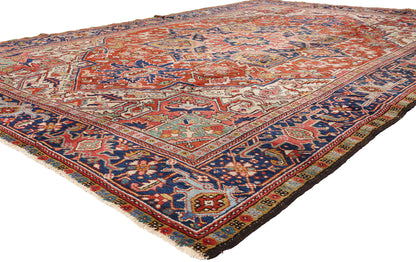 8 x 12 - Red Antique Persian Heriz Rug - 79713
