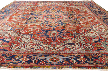 8 x 12 - Red Antique Persian Heriz Rug - 79713