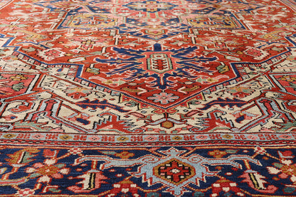 8 x 12 - Red Antique Persian Heriz Rug - 79713