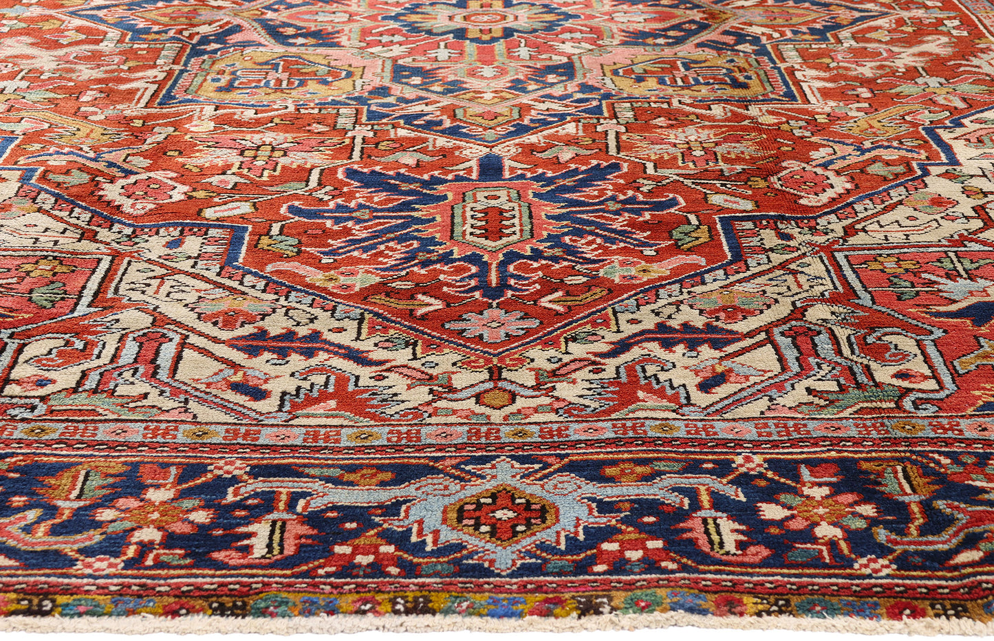 8 x 12 - Red Antique Persian Heriz Rug - 79713