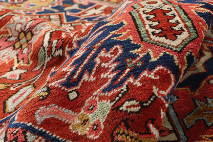 8 x 12 - Red Antique Persian Heriz Rug - 79713