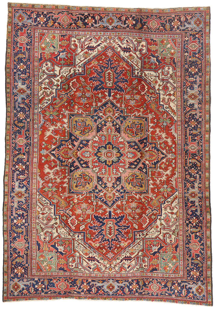 8 x 12 - Red Antique Persian Heriz Rug - 79713