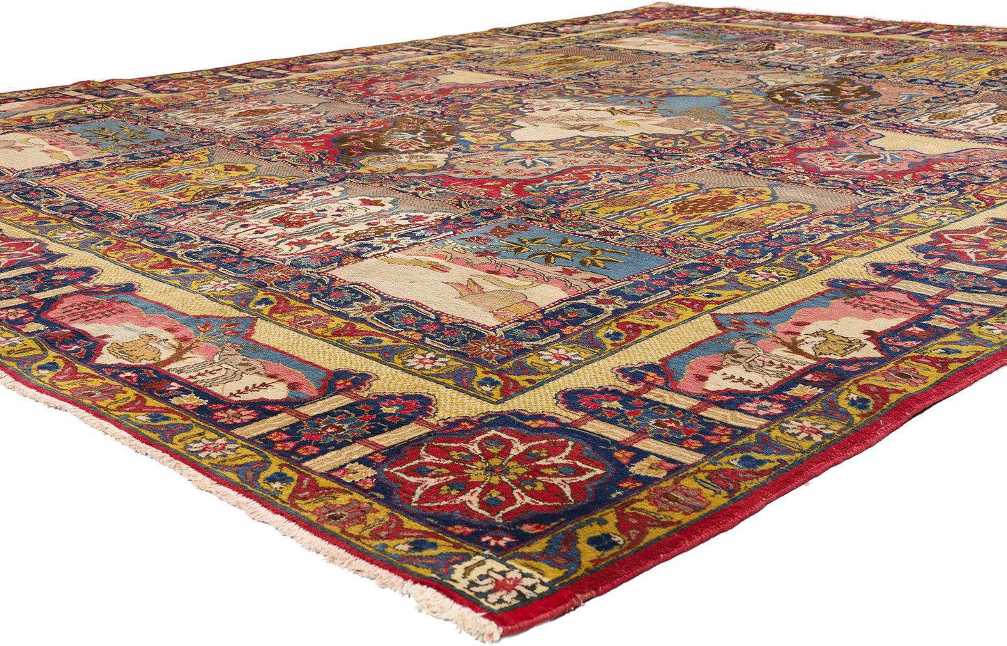 10 x 12 - Multicolor Antique Persian Tabriz Rug - 79714