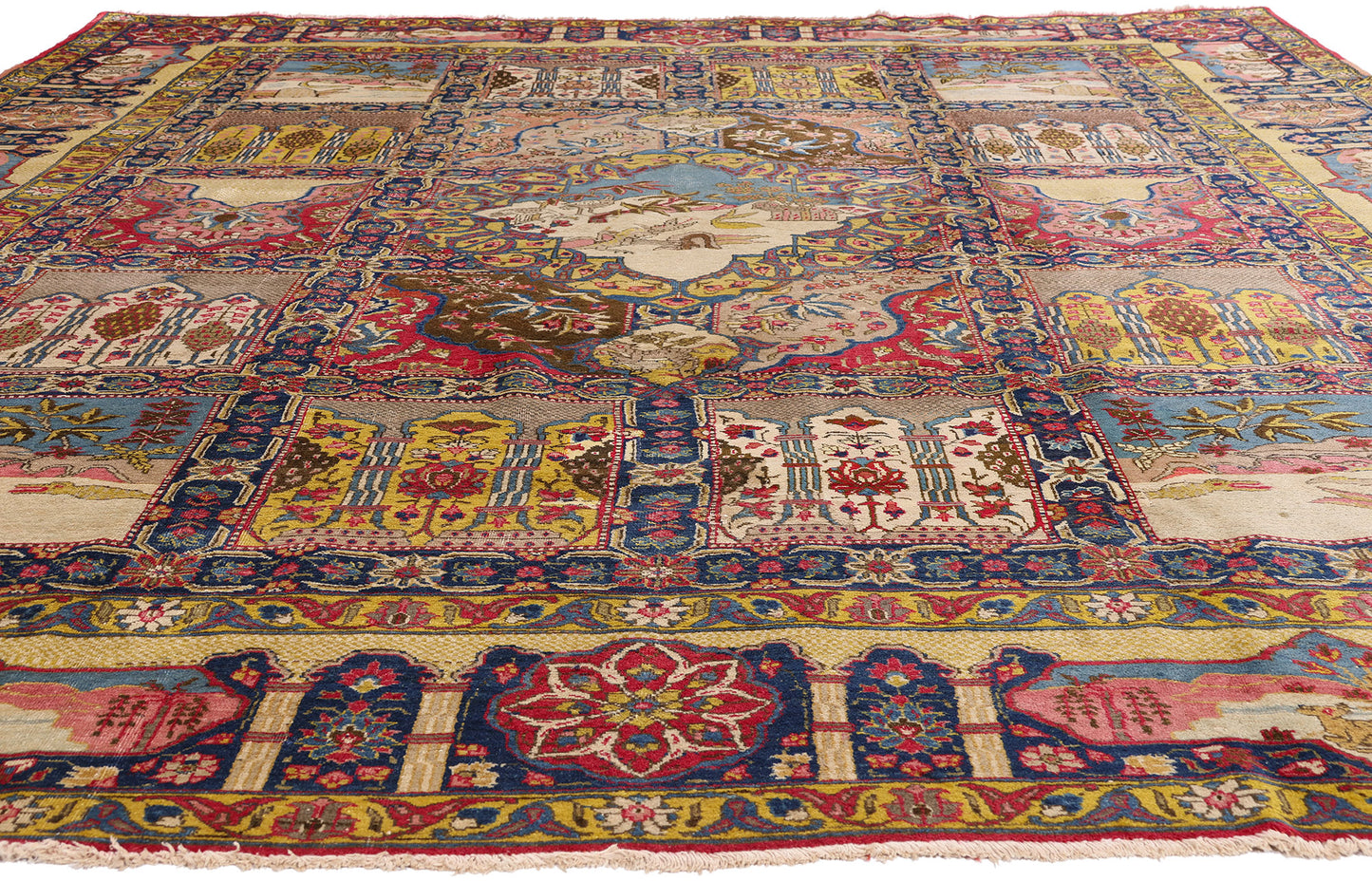 10 x 12 - Multicolor Antique Persian Tabriz Rug - 79714