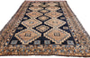 4 x 9 Navy Blue Antique Persian Shiraz Rug 79716