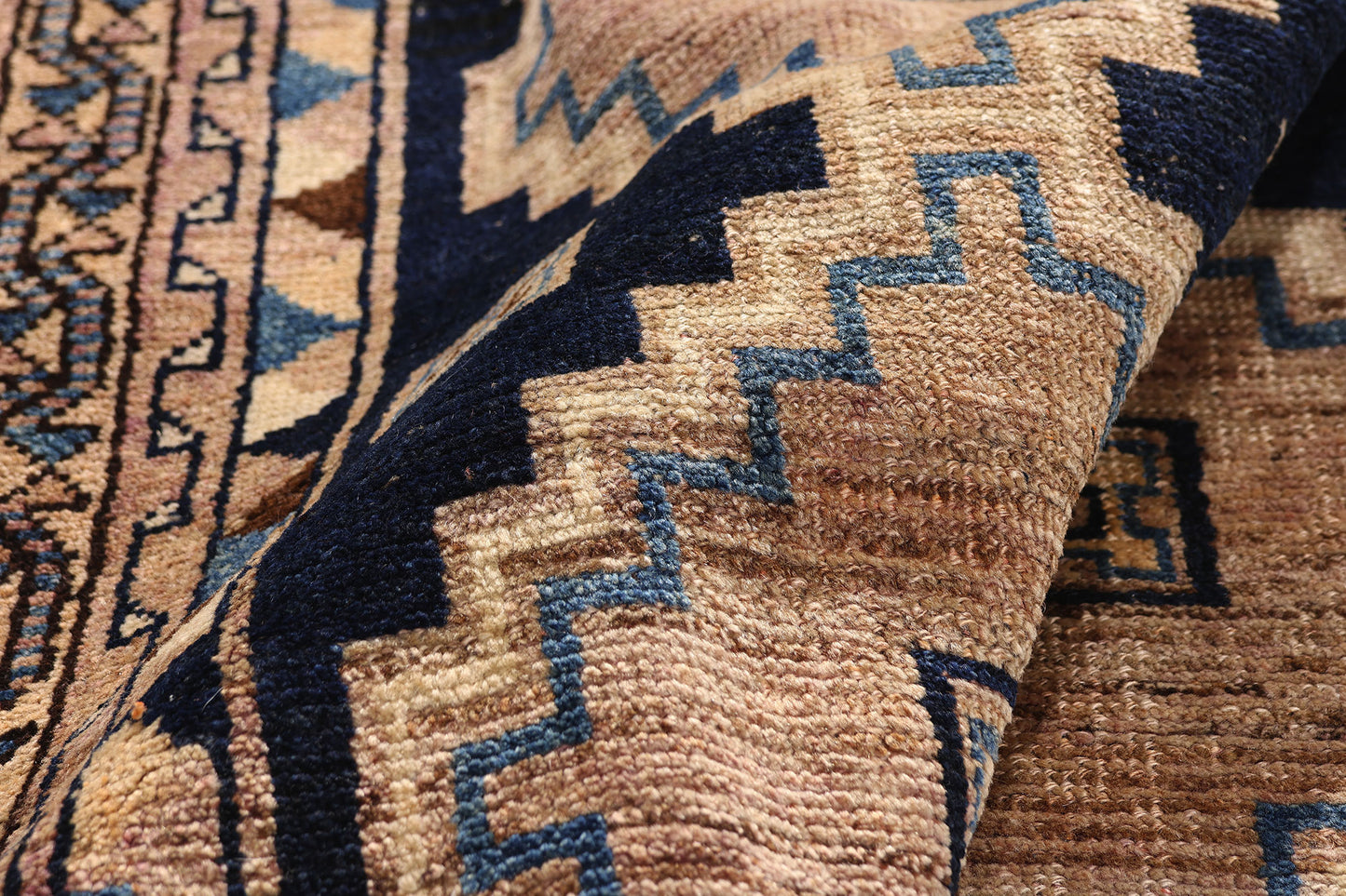 4 x 9 Navy Blue Antique Persian Shiraz Rug 79716