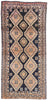 4 x 9 Navy Blue Antique Persian Shiraz Rug 79716