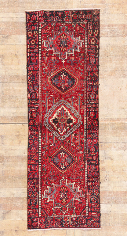 3 x 9 - Red Antique Persian Heriz Rug - 79717