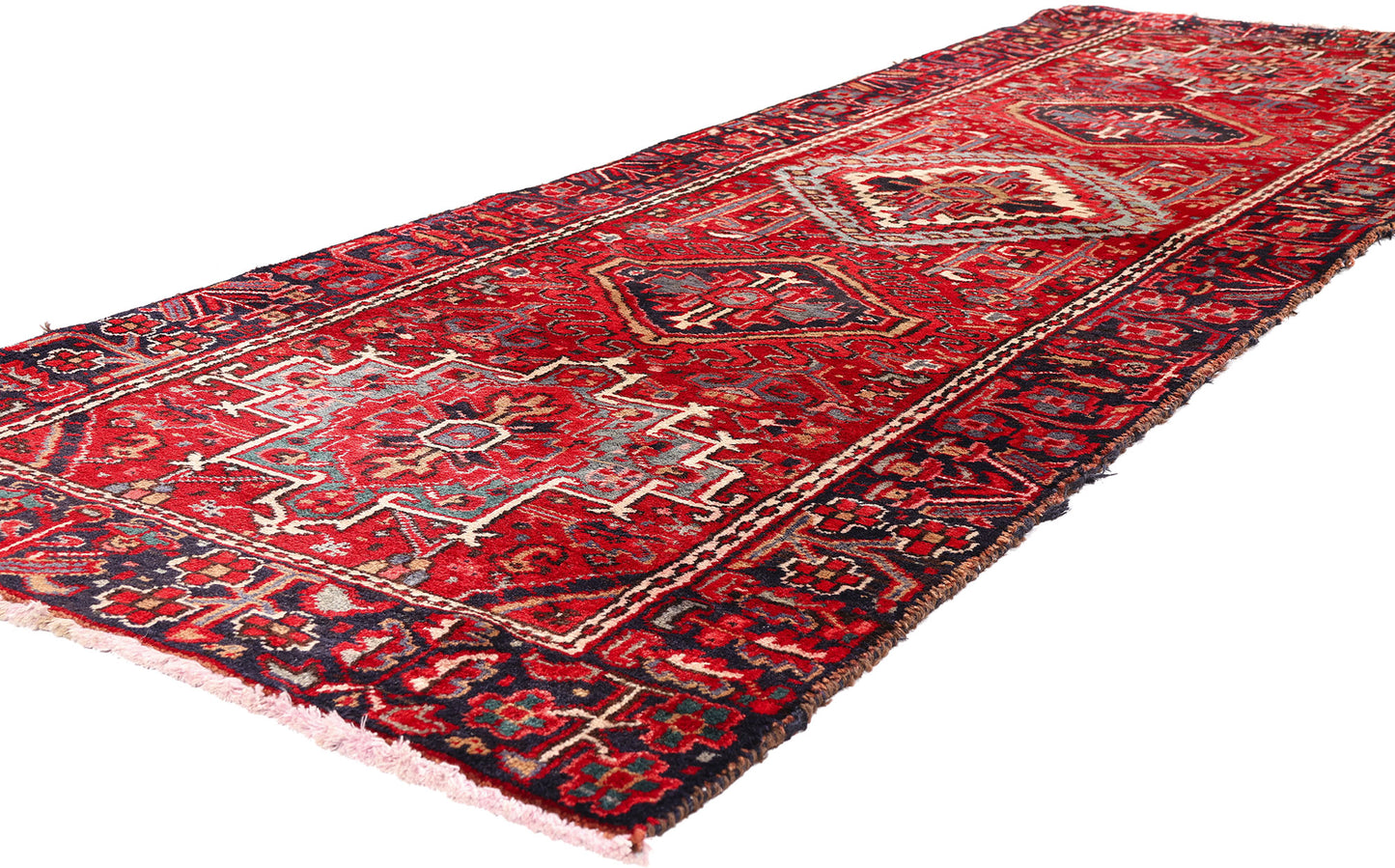 3 x 9 - Red Antique Persian Heriz Rug - 79717