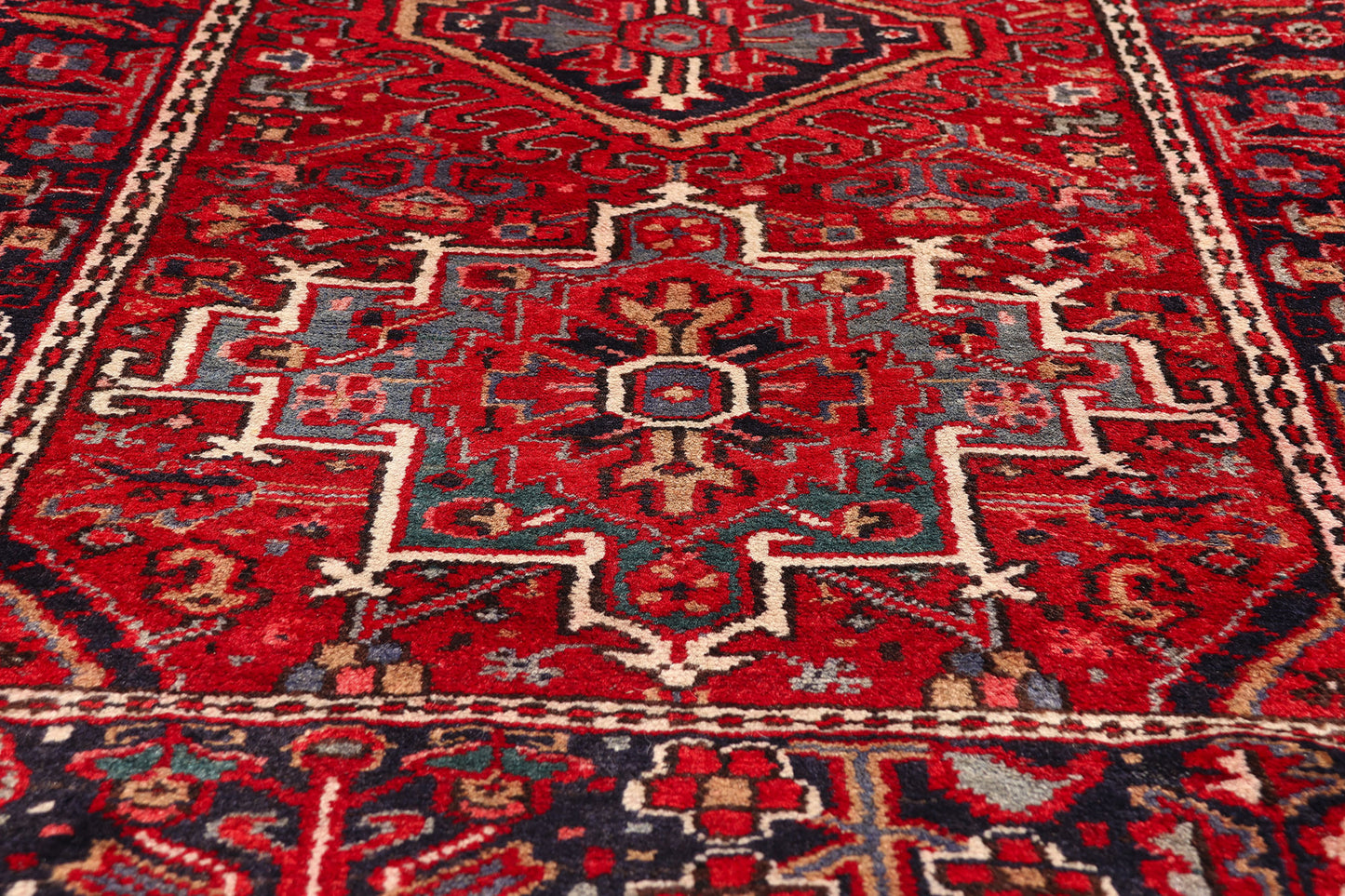 3 x 9 - Red Antique Persian Heriz Rug - 79717