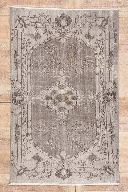 4 x 7 - Gray Vintage Turkish Sivas Rug - 79719