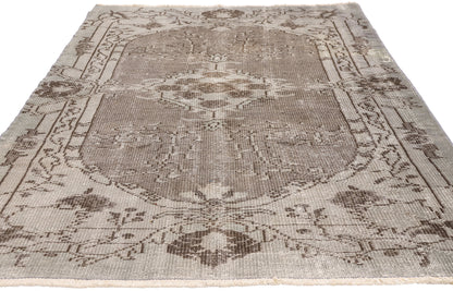 4 x 7 - Gray Vintage Turkish Sivas Rug - 79719