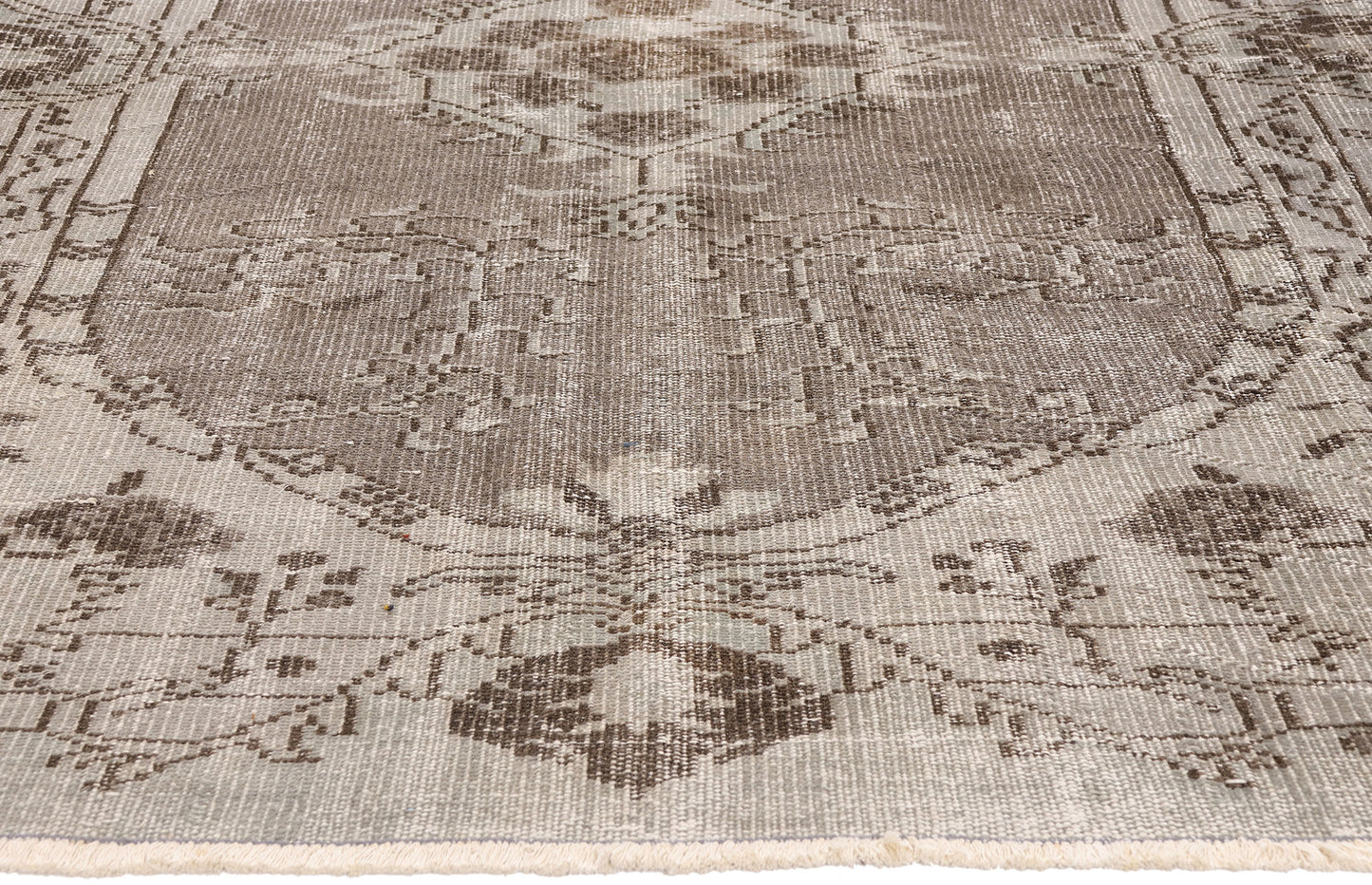 4 x 7 - Gray Vintage Turkish Sivas Rug - 79719