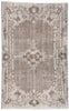 4 x 7 - Gray Vintage Turkish Sivas Rug - 79719