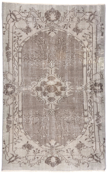 4 x 7 - Gray Vintage Turkish Sivas Rug - 79719