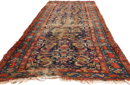 4 x 10 - Navy Blue Antique Persian Malayer Rug - 79720