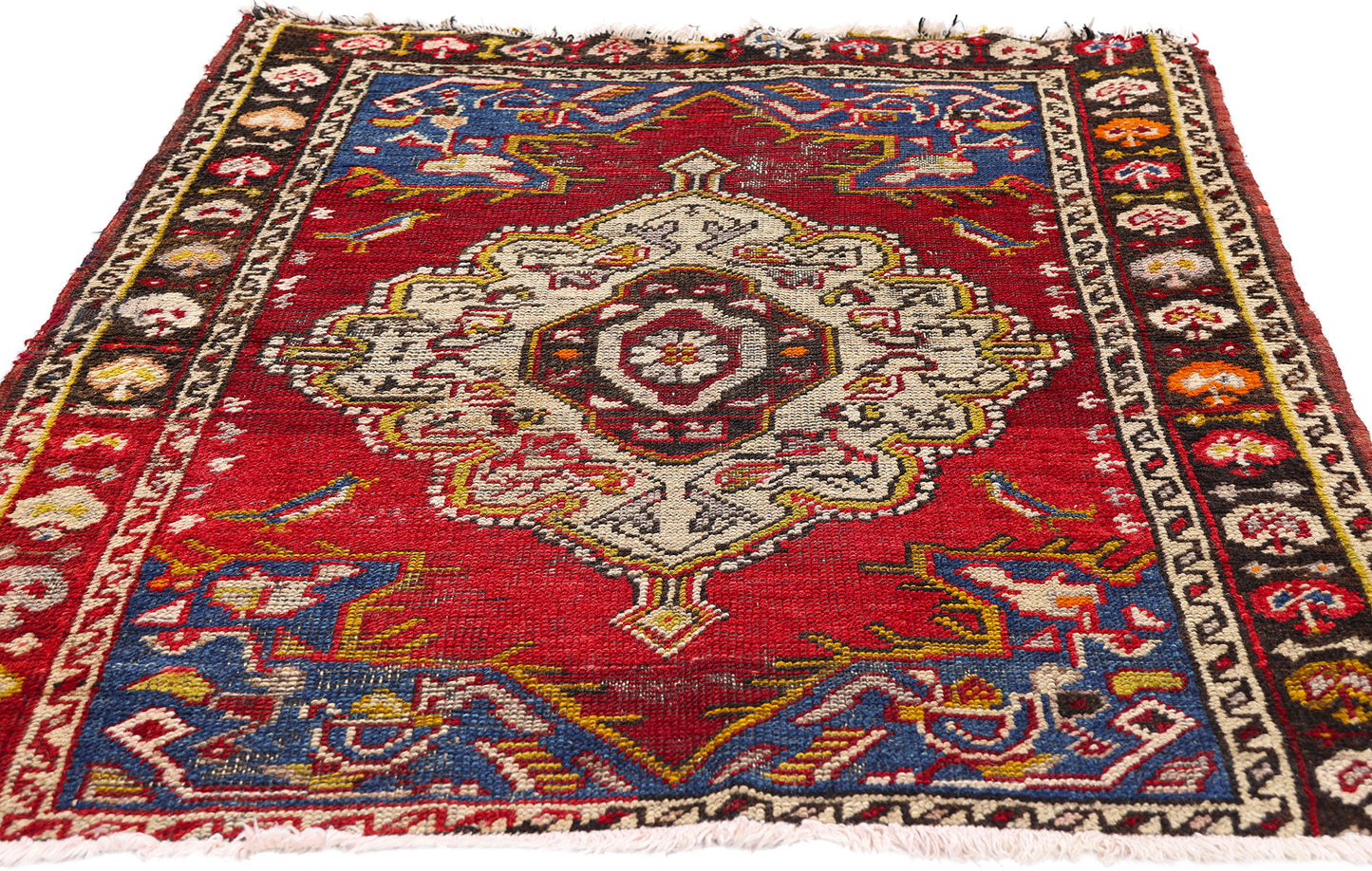 3 x 4 - Red Antique Turkish Bergama Rug - 79721