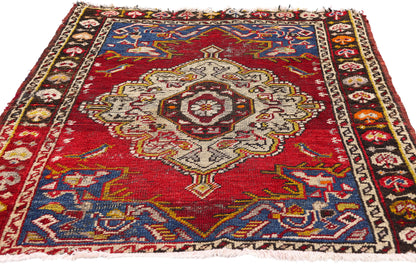 3 x 4 - Red Antique Turkish Bergama Rug - 79721