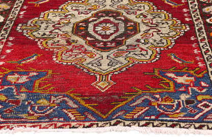 3 x 4 - Red Antique Turkish Bergama Rug - 79721