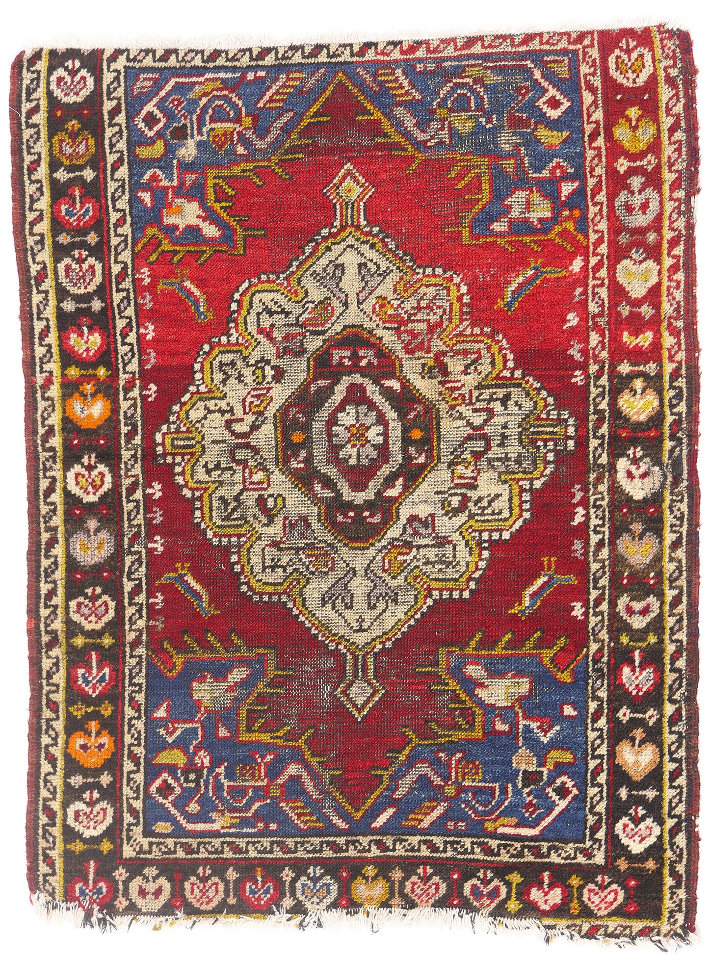 3 x 4 - Red Antique Turkish Bergama Rug - 79721