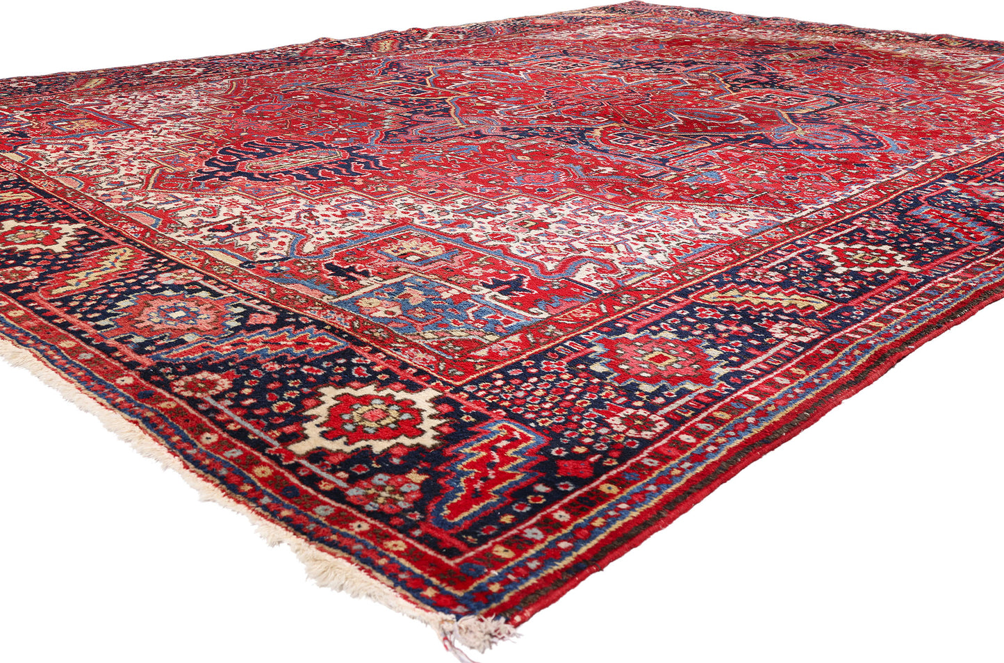 9 x 12 - Red Antique Persian Heriz Rug - 79722