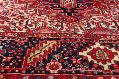 9 x 12 - Red Antique Persian Heriz Rug - 79722