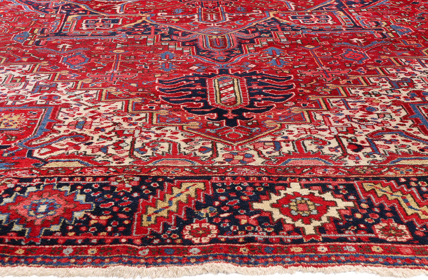 9 x 12 - Red Antique Persian Heriz Rug - 79722