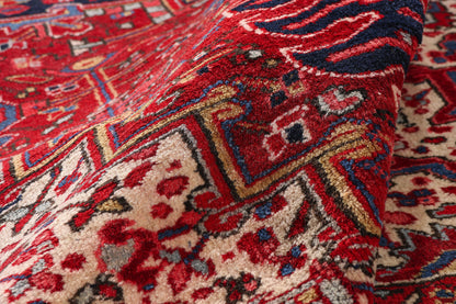 9 x 12 - Red Antique Persian Heriz Rug - 79722