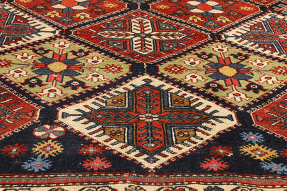 4 x 6 - Navy Blue Antique Persian Bakhtiari Rug - 79723