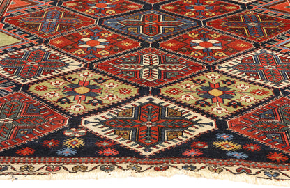 4 x 6 - Navy Blue Antique Persian Bakhtiari Rug - 79723