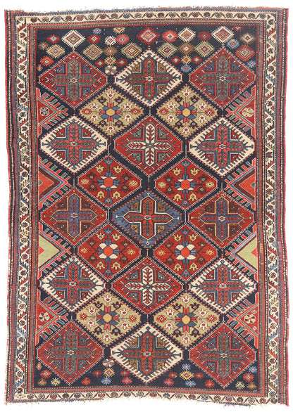 4 x 6 - Navy Blue Antique Persian Bakhtiari Rug - 79723