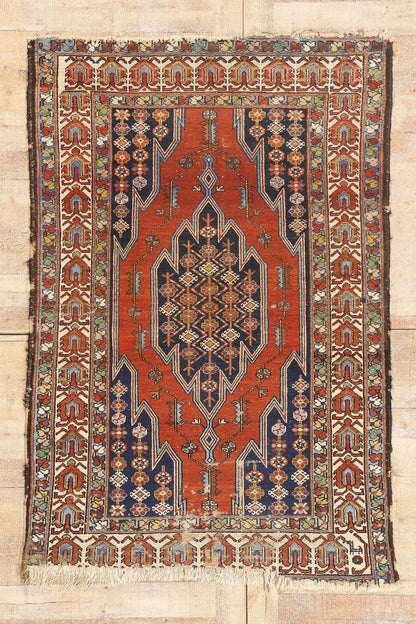4 x 6 - Red Antique Persian Hamadan Rug - 79724