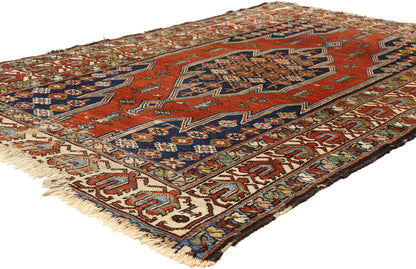 4 x 6 - Red Antique Persian Hamadan Rug - 79724