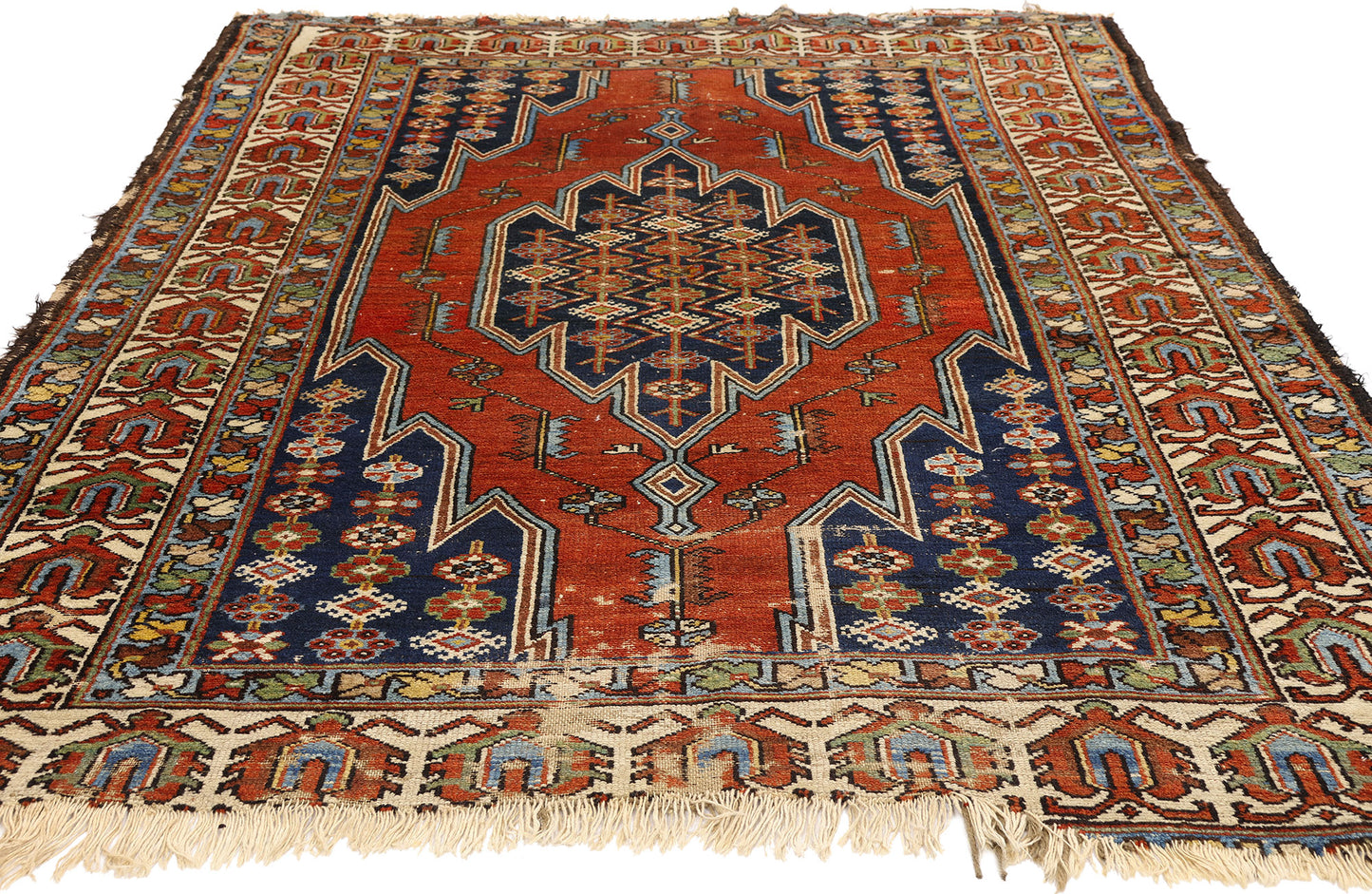 4 x 6 - Red Antique Persian Hamadan Rug - 79724