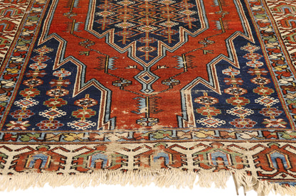 4 x 6 - Red Antique Persian Hamadan Rug - 79724