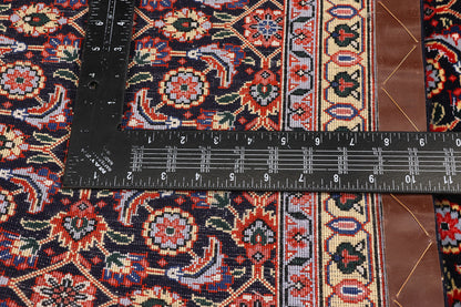 2 x 10 - Navy Blue Vintage Persian Tabriz Rug - 79725