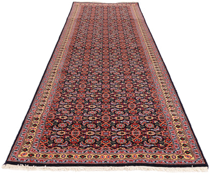 2 x 10 - Navy Blue Vintage Persian Tabriz Rug - 79725