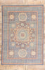 6 x 9 - Blue Vintage Afghani Khotan Rug - 79726