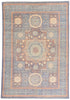 6 x 9 - Blue Vintage Afghani Khotan Rug - 79726
