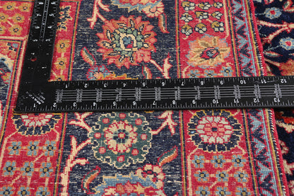 7 x 10 - Navy Blue Antique Persian Tabriz Rug - 79727