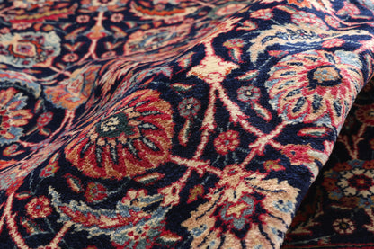 7 x 10 - Navy Blue Antique Persian Tabriz Rug - 79727