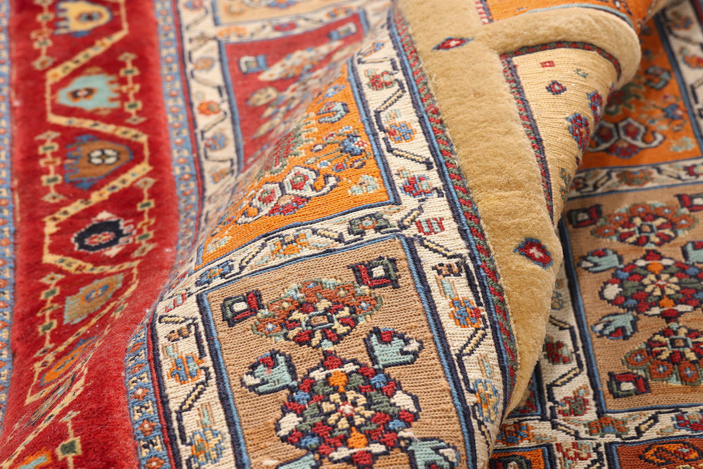 3 x 5 - Gold Vintage Persian Shiraz Rug - 79728