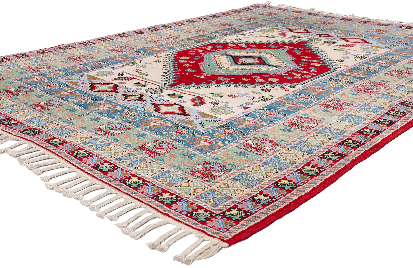 5 x 7 - Ivory Vintage Rabat Moroccan Rug - 79729