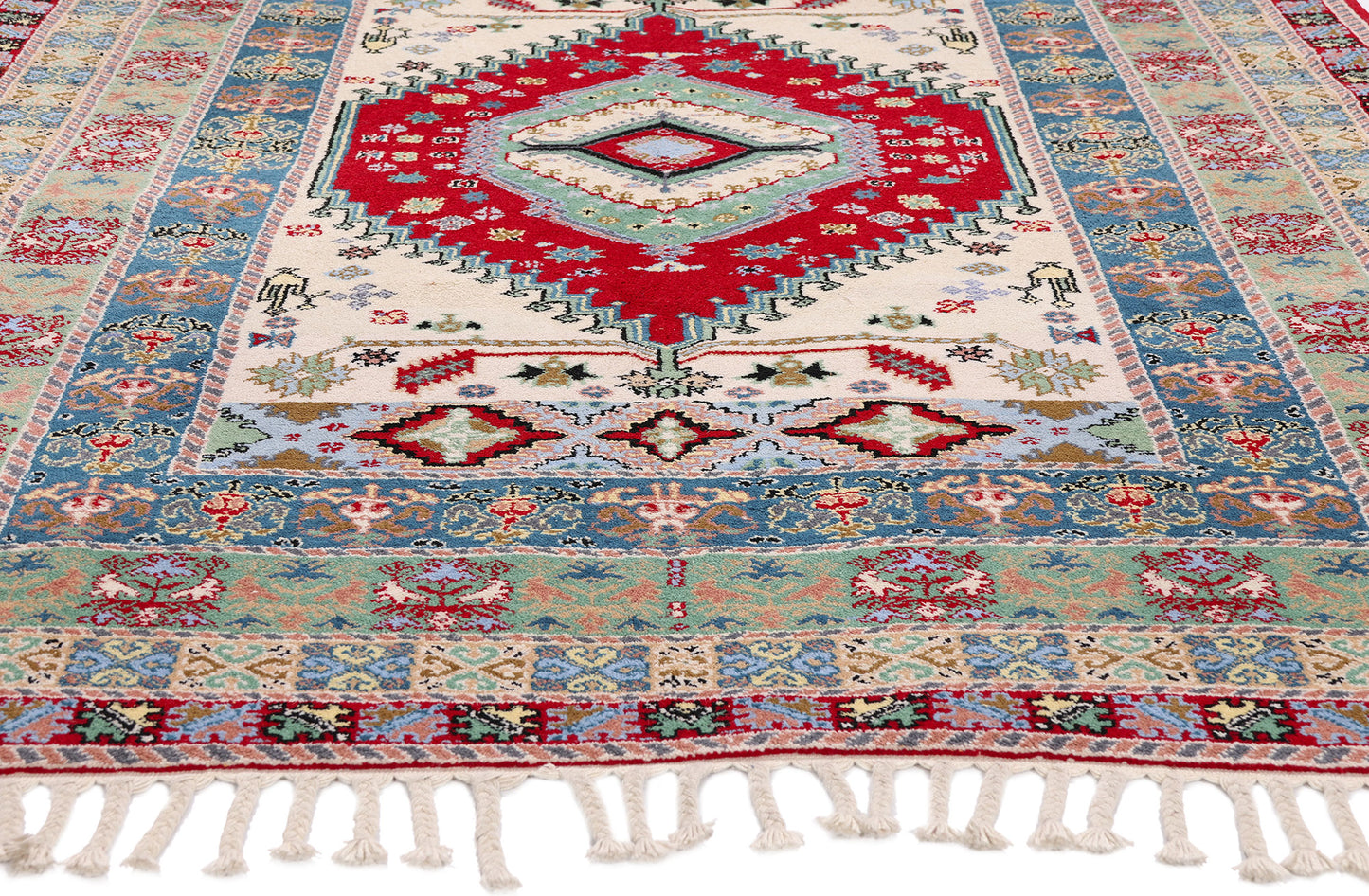5 x 7 - Ivory Vintage Rabat Moroccan Rug - 79729